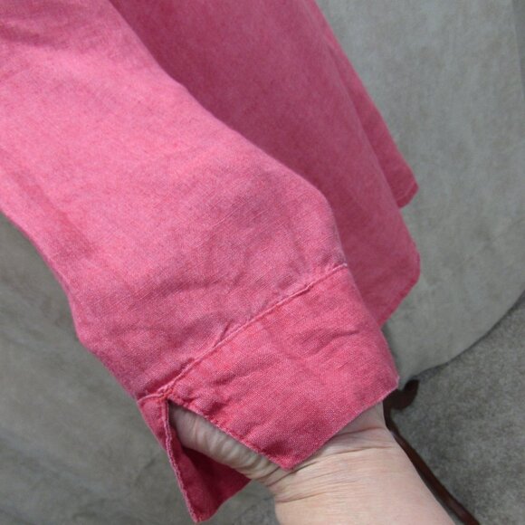 Chico's Stonewashed Red 100% Linen 3/4 Sleeve Tunic Top Size 2 (XL) - Picture 8 of 16